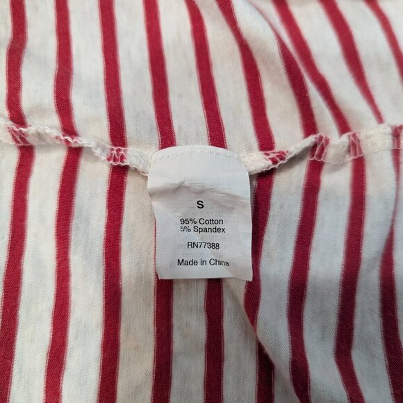 J Crew White and Red Henley Hoodie - SZ - S - Picture 4 of 5